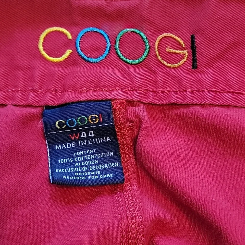 COOGI Y2K Jean Cargo Carpenter Skater Shorts Red Men's Size 44 - Picture 6 of 6